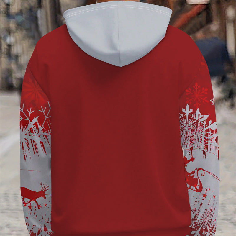 men's christmas print pullover, view 3 - MRSLM