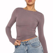 women's slim fit crop top, view 5 - MRSLM