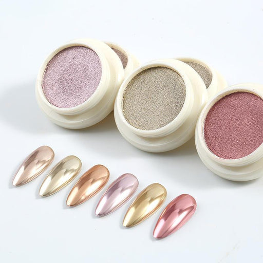 6pcs metallic glitter nail powder - MRSLM