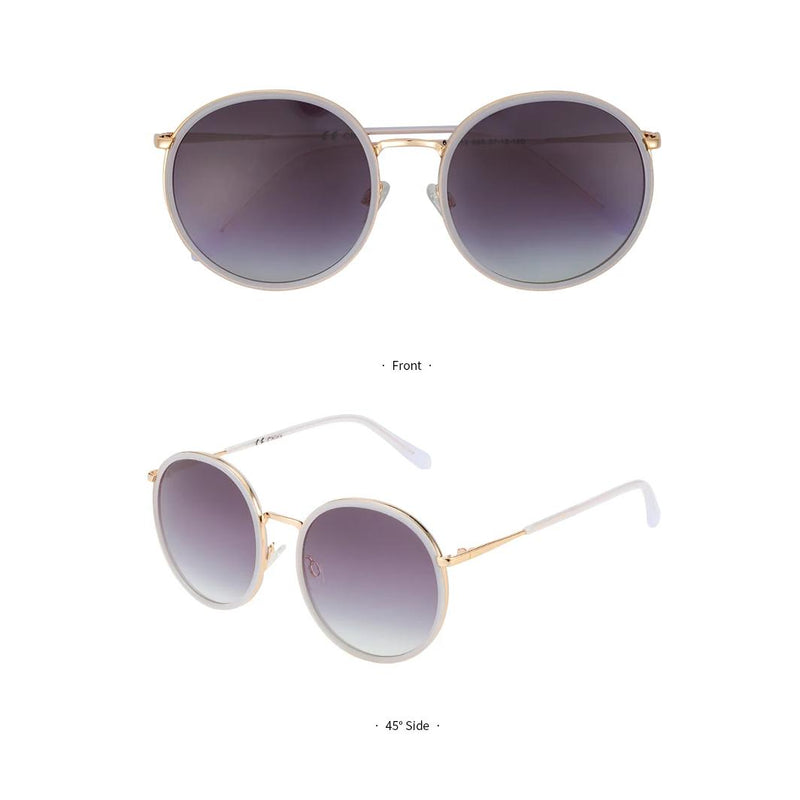 oversized metal round sunglasses, view 9 - MRSLM