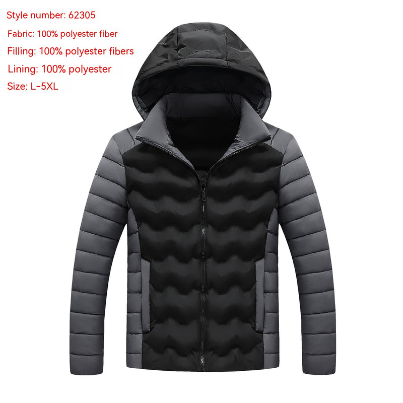 men's hooded cotton-padded jacket, view 7 - MRSLM