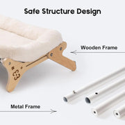 Wooden cat window hammock, view 7 - MRSLM