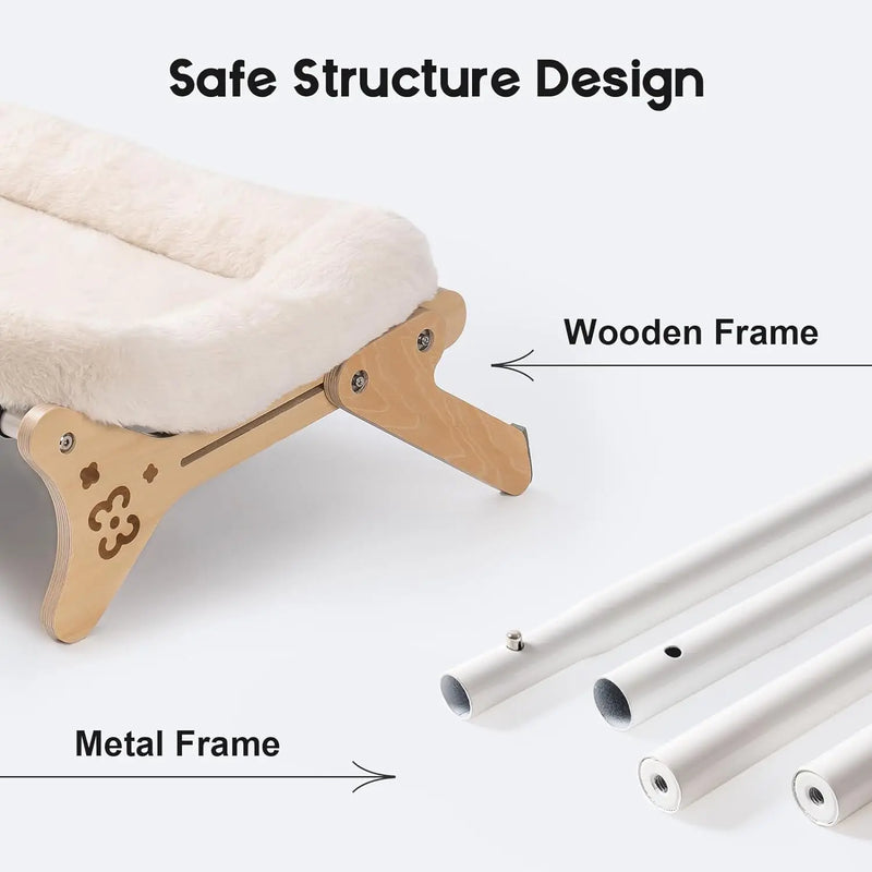 Wooden cat window hammock, view 7 - MRSLM