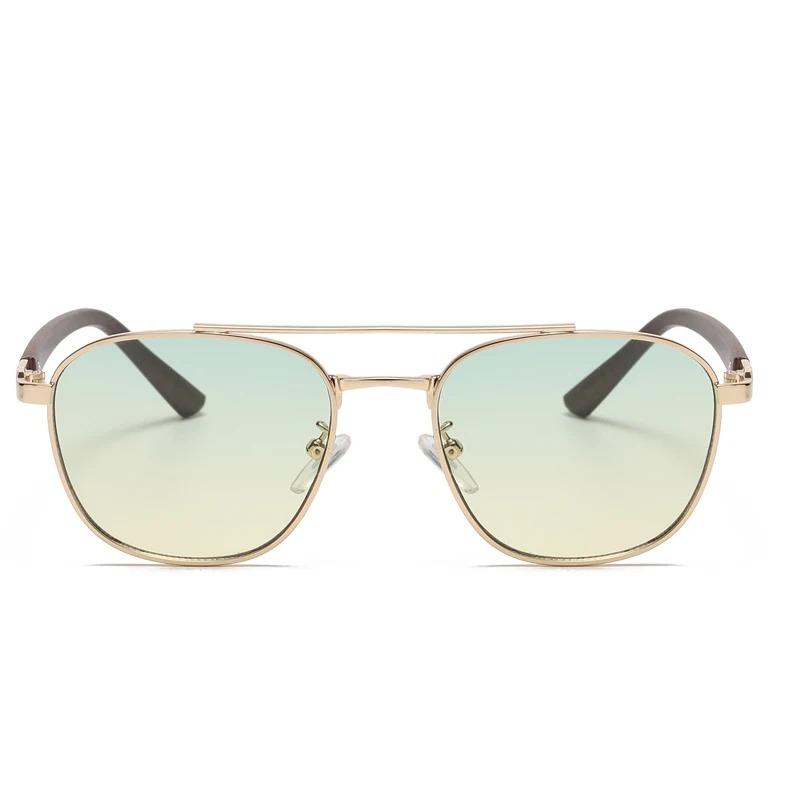 Vintage oval wood-look sunglasses, view 11 - MRSLM