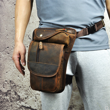 Retro casual leather messenger bag - MRSLM