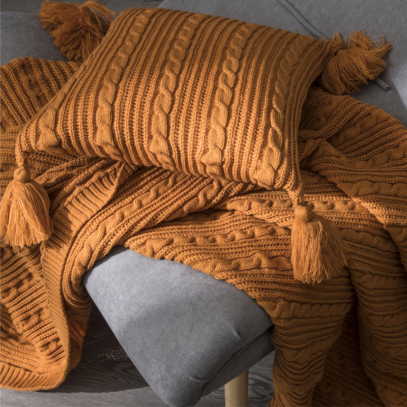 tassel stripe cushion cover, view 9 - MRSLM