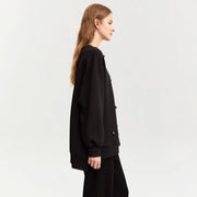 oversized casual pullover with embroidered flares, view 8 - MRSLM