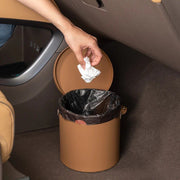 PU leather car trash can, view 5 - MRSLM