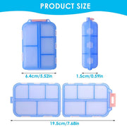 travel pill organizer case with 10 compartments, view 14 - MRSLM