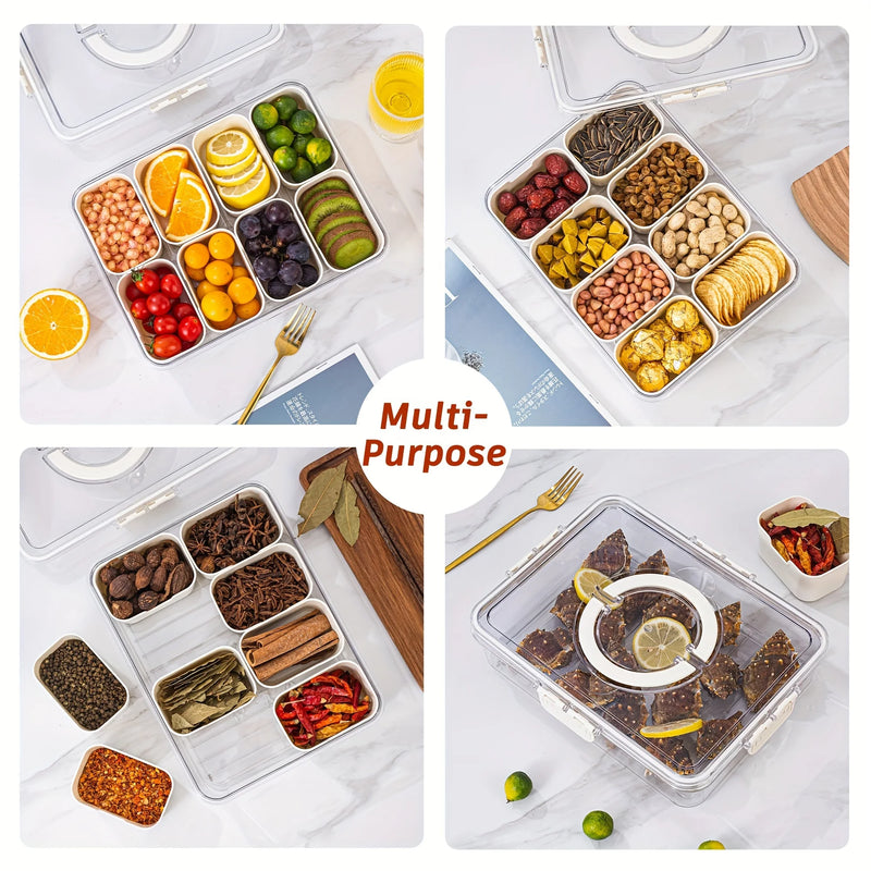portable snack organizer box with compartments, view 10 - MRSLM