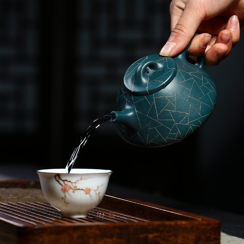 Raw Ore Azure Clay Teapot