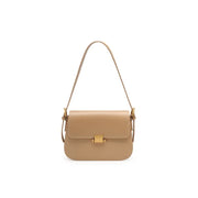 genuine leather small square shoulder bag, view 3 - MRSLM