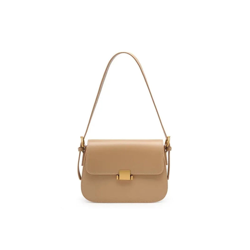 genuine leather small square shoulder bag, view 3 - MRSLM