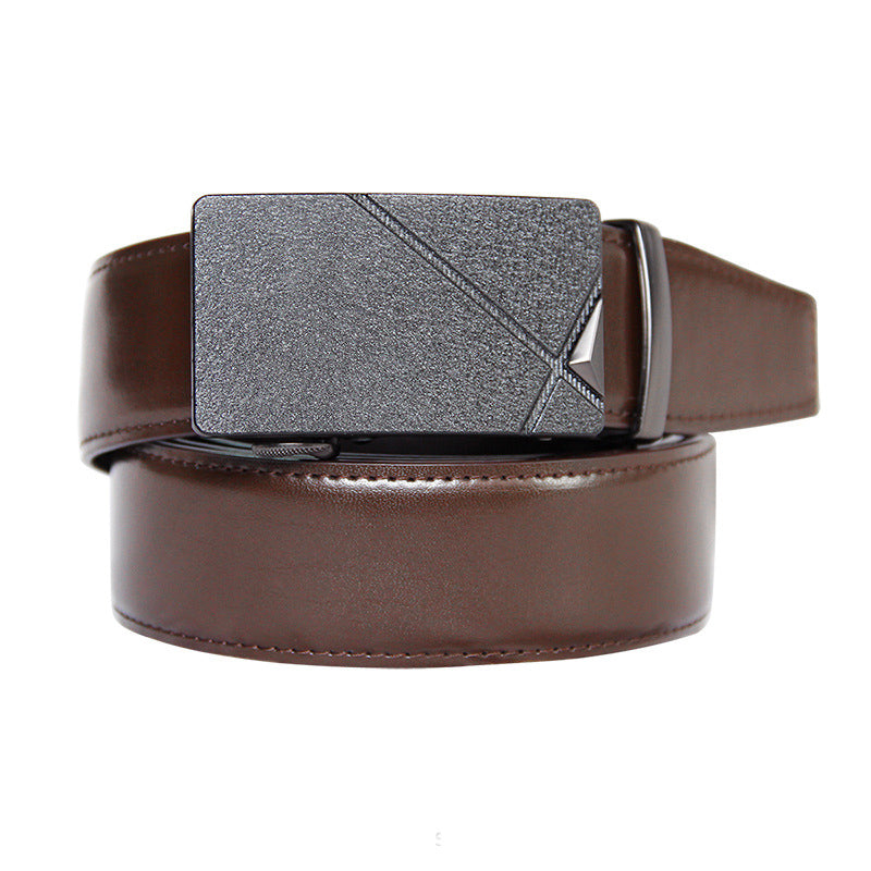 men's automatic buckle leather belt, view 5 - MRSLM