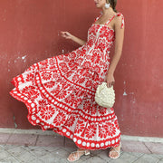 sling contrast color dress - MRSLM