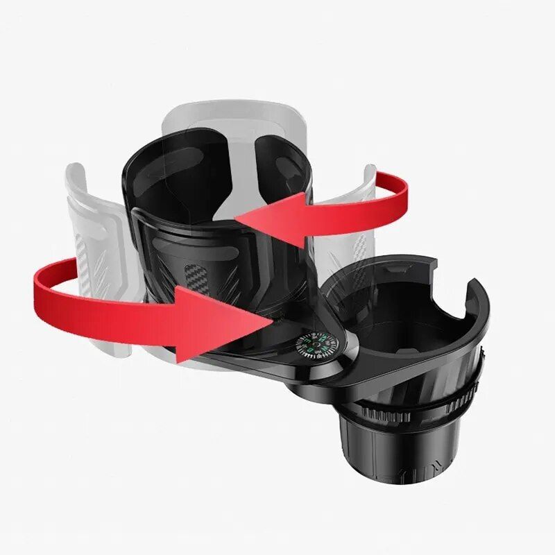 carbon fiber car cup holder with compass, view 8 - MRSLM