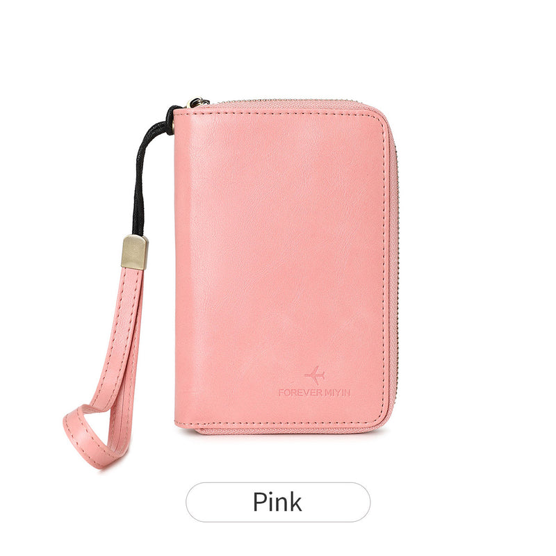 retro business PU leather passport wallet, view 2 - MRSLM