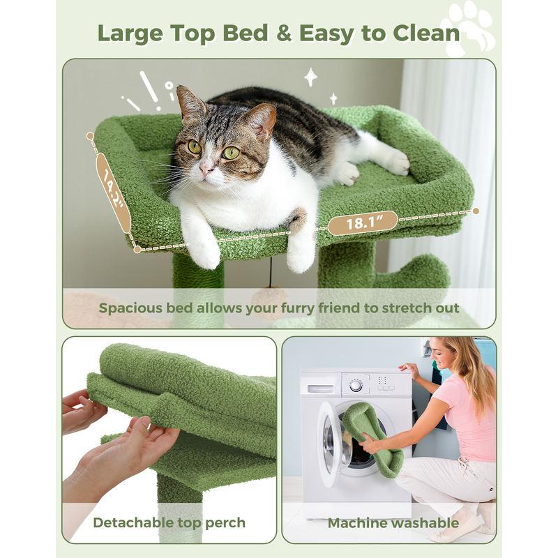 cactus cat tree tower, view 5 - MRSLM