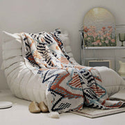 boho geometric thin cotton blanket, view 3 - MRSLM