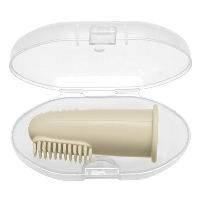 silicone baby finger toothbrush, view 7 - MRSLM
