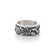 men's thai silver eye ring, view 6 - MRSLM