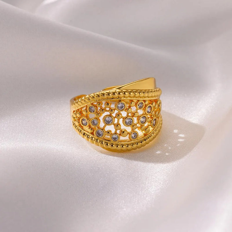 mini zircon stainless steel ring - MRSLM