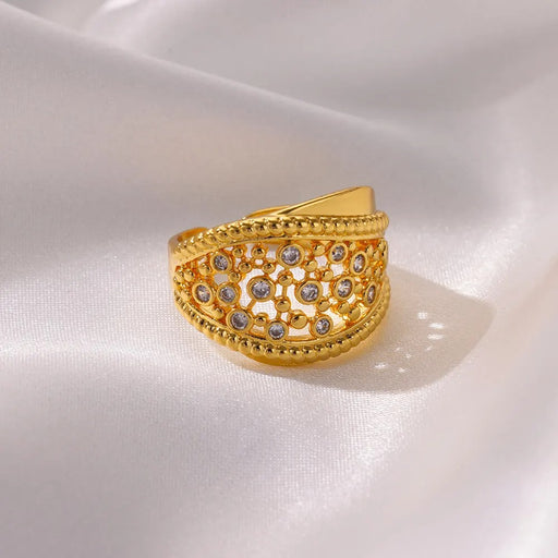 mini zircon stainless steel ring - MRSLM