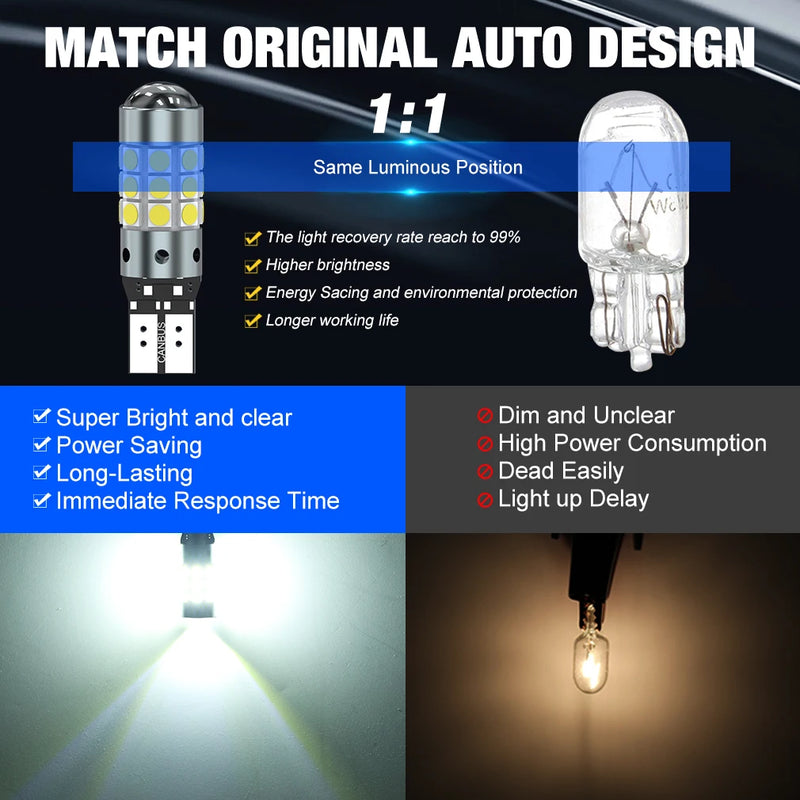 12V T10 LED bulb 6000K white, view 5 - MRSLM