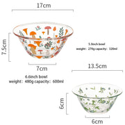 transparent glass salad fruit bowl, view 5 - MRSLM