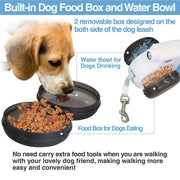retractable dog leash with light and bowl, view 4 - MRSLM