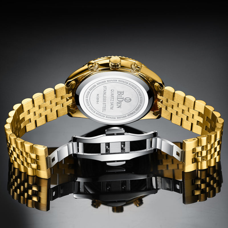 men's business quartz steel watch, view 3 - MRSLM