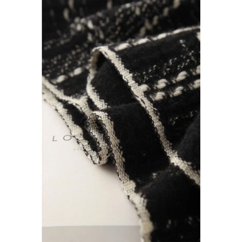 plaid wool scarf pashmina shawl, view 9 - MRSLM