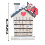 Wooden Christmas countdown calendar decoration, view 10 - MRSLM