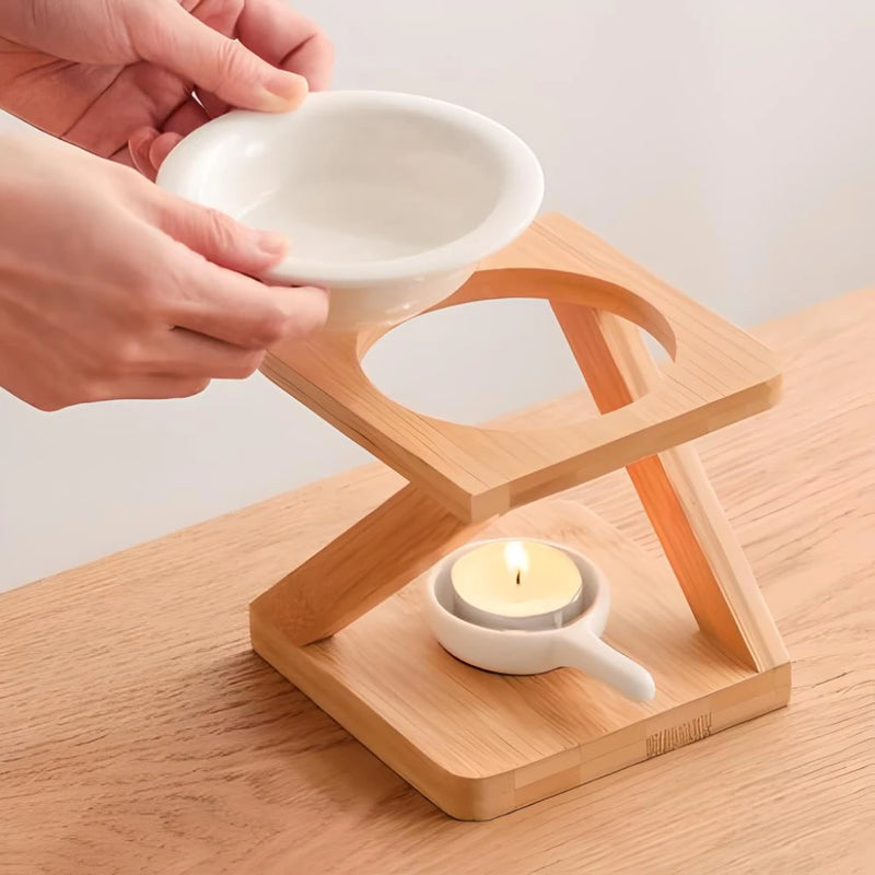 bamboo essential oil aroma burner, view 6 - MRSLM