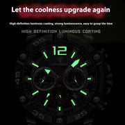 men's silicone band quartz watch, view 2 - MRSLM