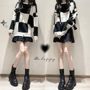 ripped plaid knit sweater - MRSLM