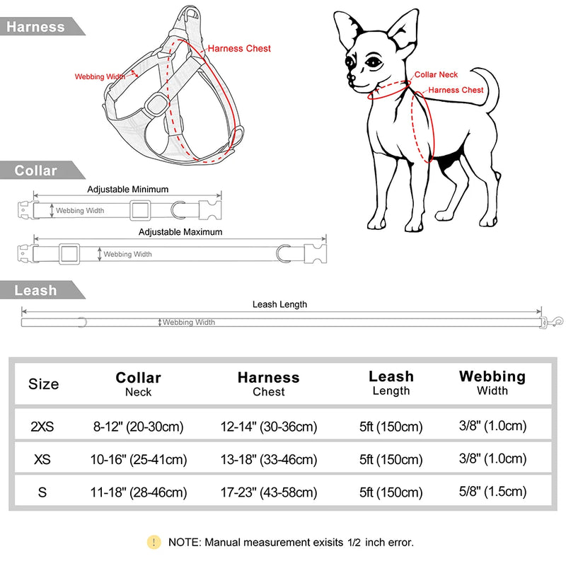 fashion dog harness leash set with bowtie, view 9 - MRSLM