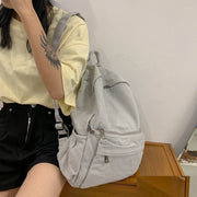 retro washed canvas backpack, view 4 - MRSLM