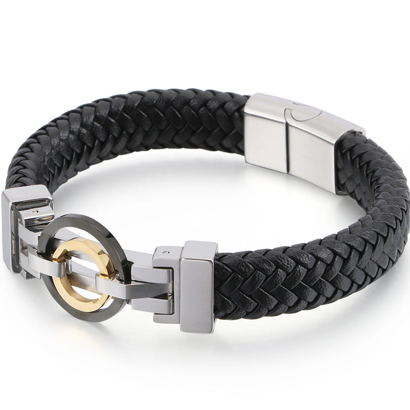 men's vintage leather bracelet, view 6 - MRSLM
