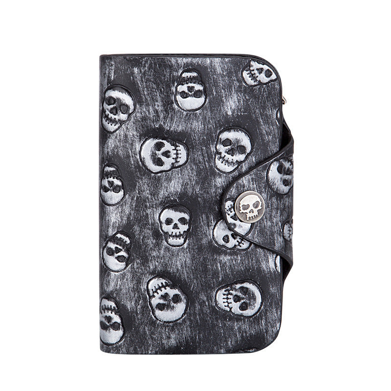 punk skull clutch wallet, view 3 - MRSLM