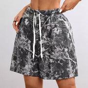 loose drawstring camouflage print shorts, view 2 - MRSLM