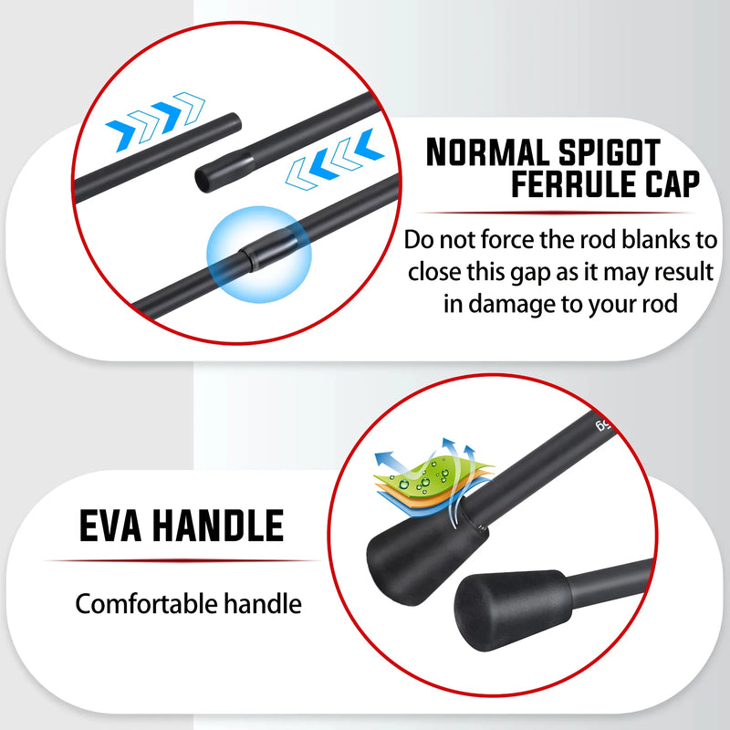ultralight 2.1m carbon fiber fishing rod, view 8 - MRSLM