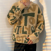 Men's color-block crew neck knit sweater - MRSLM