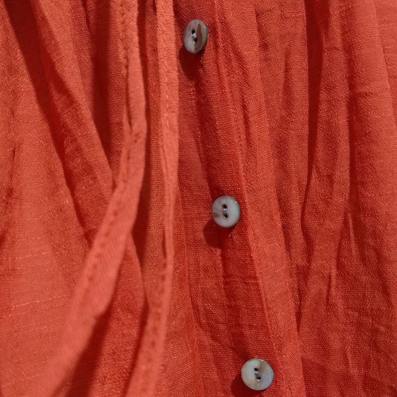 Solid color beach cover-up long dress, view 8 - MRSLM