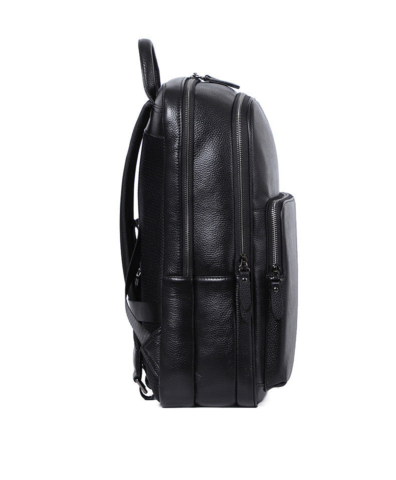 Fashion Personality Multi-compartment Men's Leather Backpack