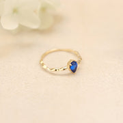 water drop zircon sterling silver ring, view 2 - MRSLM
