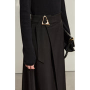 Women's A-line skirt with buckle belt, view 9 - MRSLM
