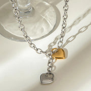 Gold plated heart pendant necklace - MRSLM