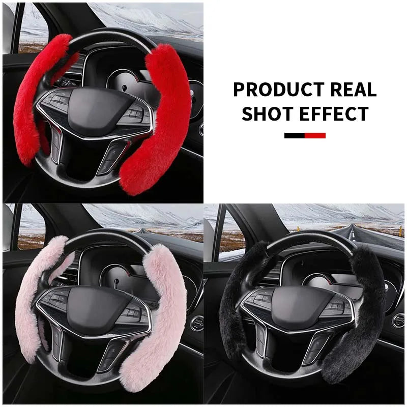 plush steering wheel cover, view 6 - MRSLM