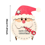 Wooden Christmas countdown calendar decoration, view 2 - MRSLM